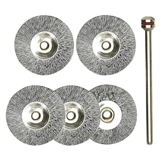 Proxxon Radbürsten Stahl 22 mm 5 Stück Inkl. 1 Träger