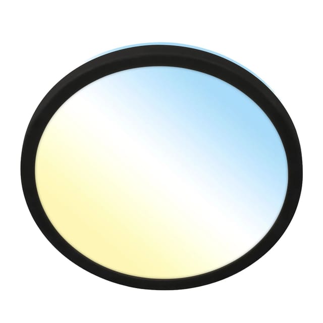 Briloner LED-Deckenleuchte Kada CCT Ultraflach Ø 29,5 cm x 2,8 cm Schwarz