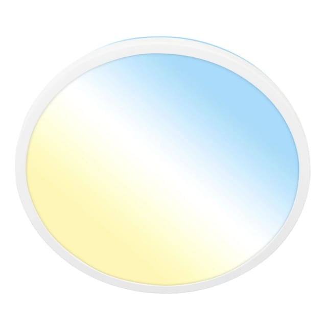 Briloner LED-Deckenleuchte Kada CCT Ultraflach Ø 42,2 cm x 2,8 cm Weiß