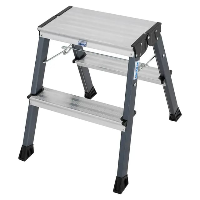 Krause Klapptritt Treppy 2 x 2 Stufen 45 cm x 40 cm x 50 cm Eloxiert
