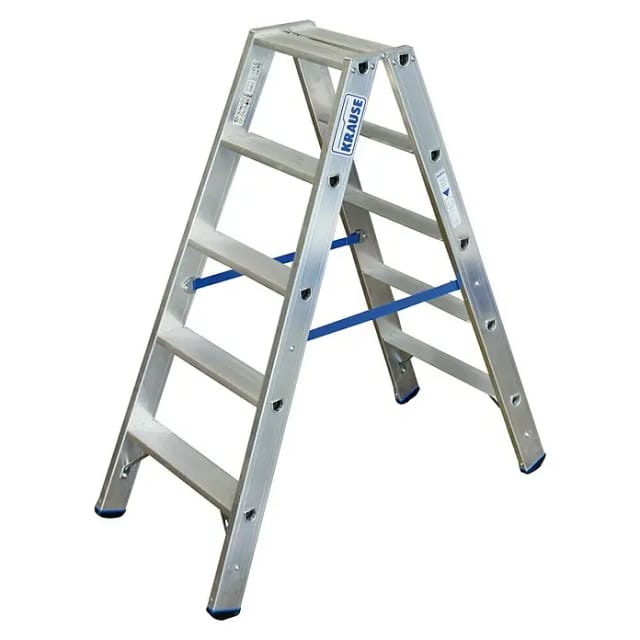 Krause Doppelleiter Stabilo 2 x 5 Stufen 120 cm x 50 cm x 105 cm