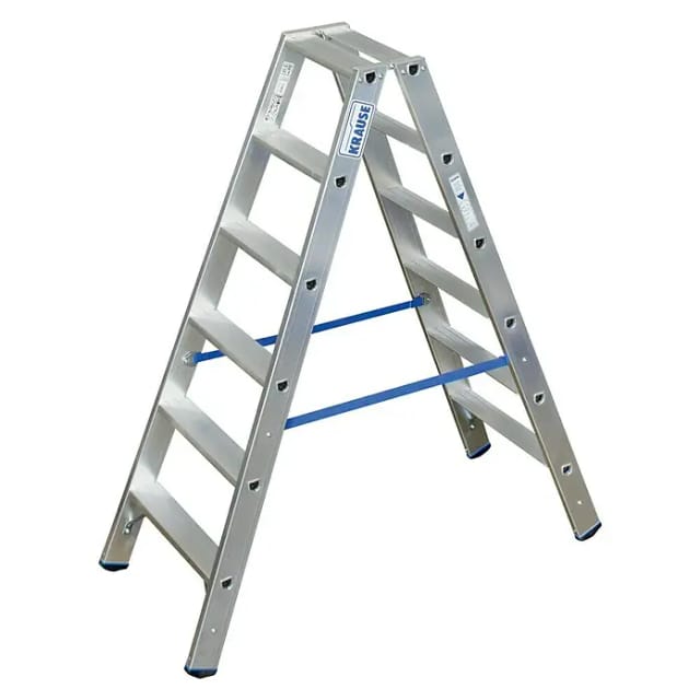 Krause Doppelleiter Stabilo 2 x 6 Stufen 145 cm x 55 cm x 125 cm