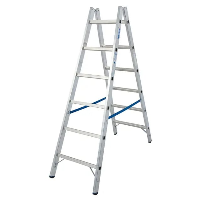 Krause Doppelleiter Stabilo 2 x 6 Sprossen 165 cm x 56 cm x 141 cm