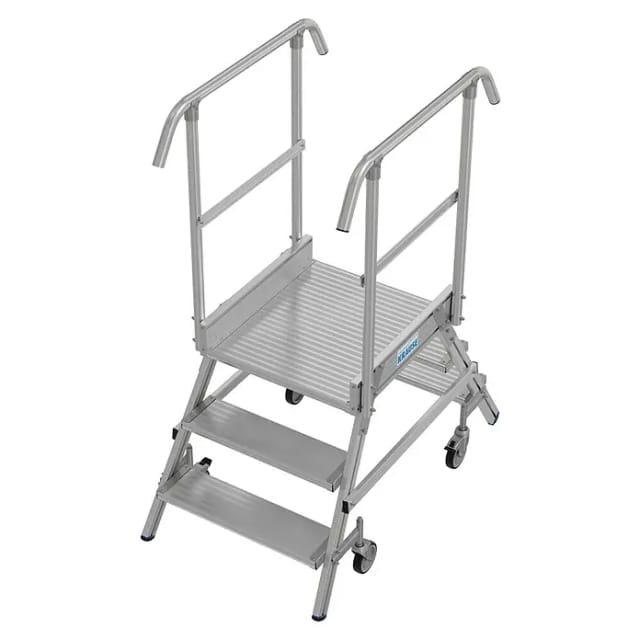 Krause Podestleiter Stabilo Fahrbar 2 x 3 Stufen