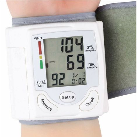 Blutdruckmessgerät Fürs Handgelenk – Großes Lcd-display – Erkennung Von Bluthochdruck Und Herzrhythmusstörungen – Speicher Für 99 Messwerte – 1 Stück