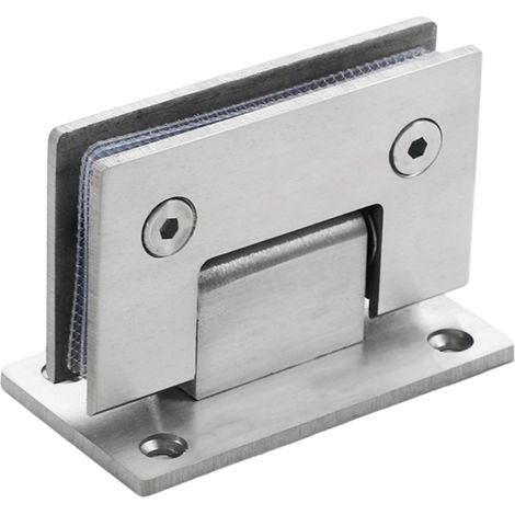 Glastürklemme – 90°-scharnier – Für Duschtüren Oder Vitrinen – Glasstärke 8 Bis 12 Mm – Maximale Traglast 36 Kg Pro Paar – Hochkohlenstoffstahl