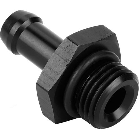An6-adapter – 5/16-zoll-schlauchanschluss – Für Kraftstoffpumpe Und Druckregler – Schwarzes Aluminium – Einheit