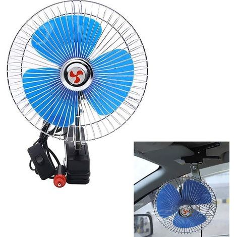 Autolüfter – 12 V/24 V – 15 Cm – Decken- Oder Heizkörpermontage – 180°-drehung – Sicheres Metallgitter – 1 Stück