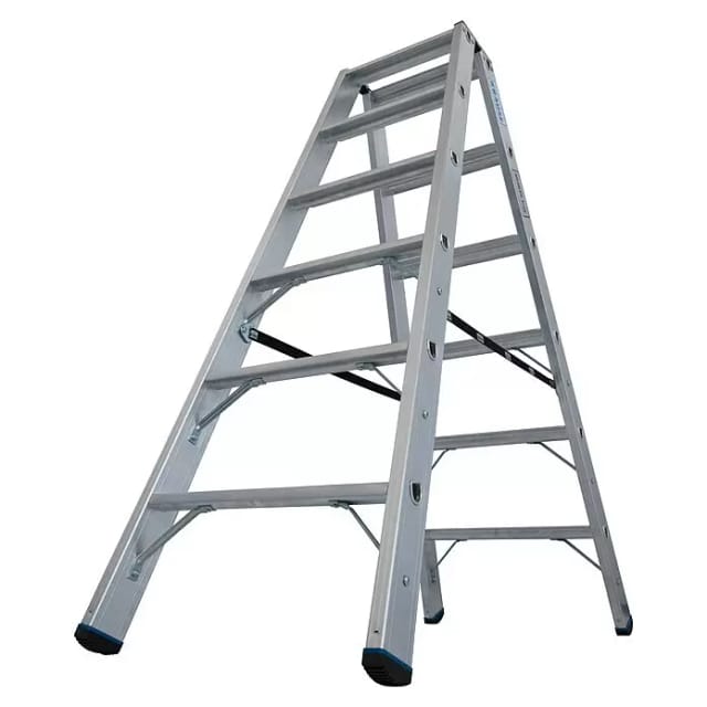 Krause Doppelleiter Stabilo 2 x 6 Stufen 225 kg