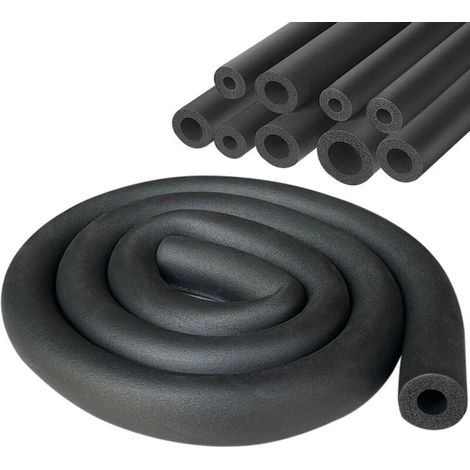 Isolierschlauch – Schaumgummi – 16 Mm Innendurchmesser – 9 Mm Wandstärke – 1,8 M Länge – Für Heizungs- Und Klimaanlagenrohre – Schwarz