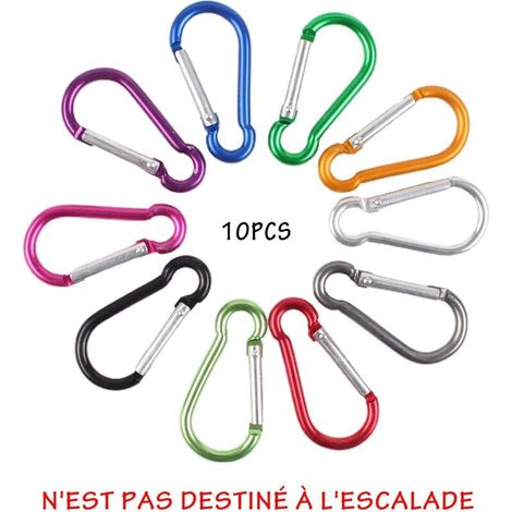 Karabiner – Aluminium – Für Camping, Wandern, Angeln – Tragkraft 250 Kg – 1 Stück