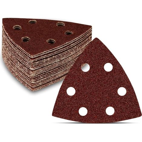 Schleifdreiecke - 93 X 93 X 93 Mm - Körnung 80 - Für Delta-schleifmaschinen - 25 Stück