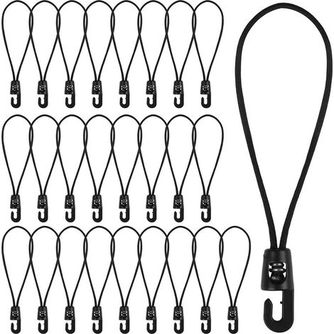 Elastischer Spanner – 15 Cm – Metallhaken – Wetterfest – Für Planen, Zelte Und Campingzelte – 25er-packung
