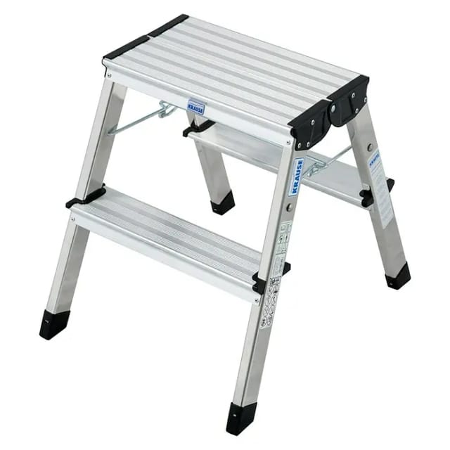Krause Klapptritt Treppy 2 x 2 Stufen 45 cm x 40 cm x 50 cm Alu