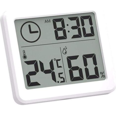 Digitales Thermometer-hygrometer – 3,2-zoll-lcd-display – Messbereich: -10 Bis 70 °c – Temperatur- Und Feuchtigkeitsanzeige – Anzeige In °c/°f – Batteriebetrieb (cr2032) – 1 Stück