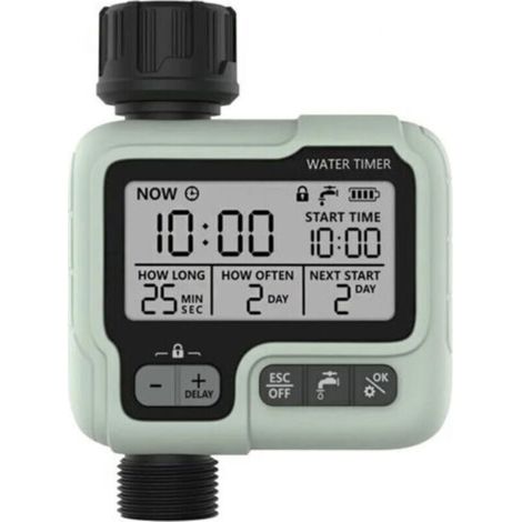 Bewässerungsuhr – Ipx5-wasserregler – Wasserdicht Mit Großem Lcd-display – Für Balkon/garten/terrasse – 1 Stück