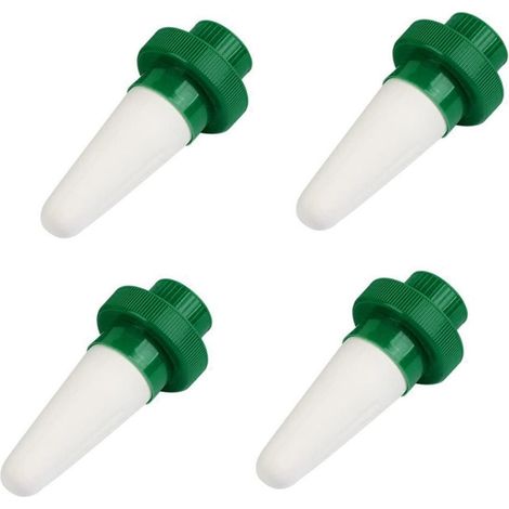 Keramischer Tropfsprinkler – Automatisches Pflanzenbewässerungssystem – Kompatibel Mit Plastikflaschen Bis Zu 3 L – 4 Stück