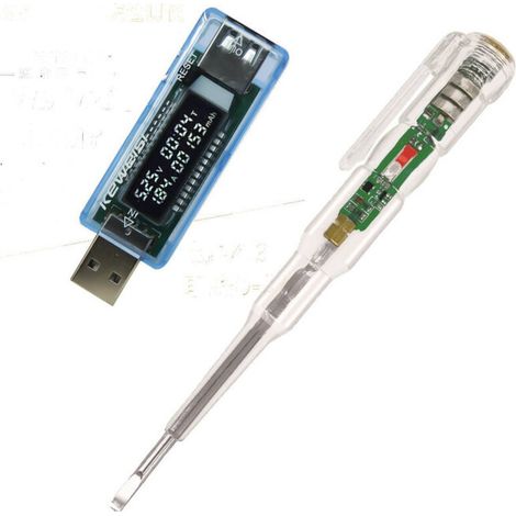 Usb-spannungs- Und Strommessgerät – Echtzeit-lcd-anzeige – Messbereich: 3 Bis 9 V / 0 Bis 3 A – Genauigkeit: ±1 % – Für Powerbanks Und Solar-autoladegeräte – 1 Stück
