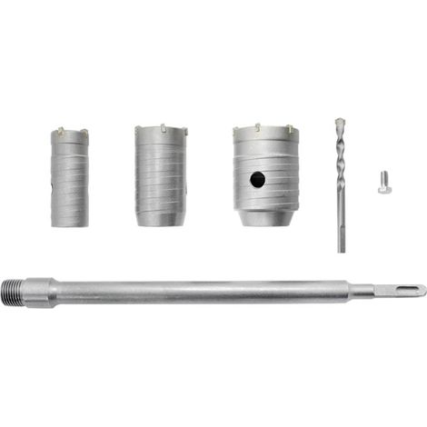 Bohrer – 30 Mm – 50 Mm – 65 Mm – Verlängerter Sds-plus-schaft 350 Mm – Hartmetallspitze – Für Beton, Stein, Ziegel, Zement – 3er-pack