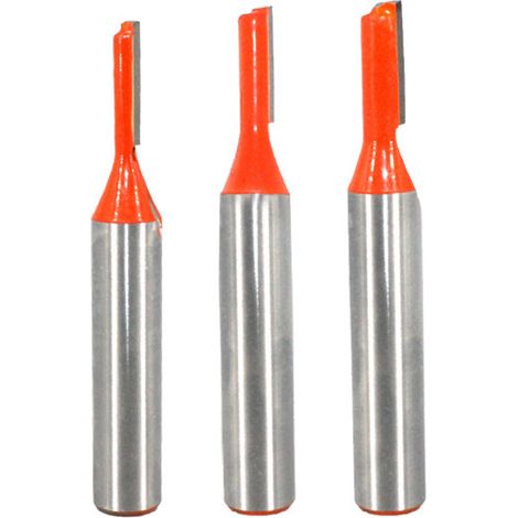 Nutfräser – 8 Mm Schaft – Schnittdurchmesser 3 Mm, 4 Mm, 5 Mm – Für Holz Und Plattenwerkstoffe – 3er-pack