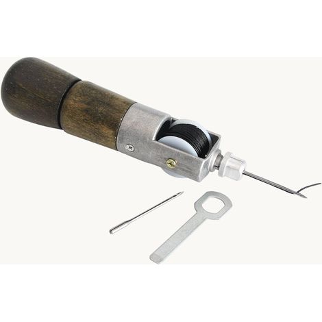 Ledernähahle – 7-teiliges Handnähset Mit Metallnadeln Und Gewachstem Garn – Für Dickes Leder, Robuste Stoffe Und Segeltuch – 1 Set