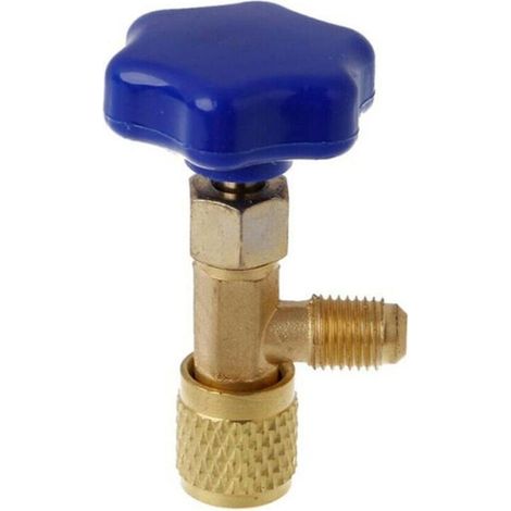 Flaschenöffnerventil – 1/4-zoll-sae-anschluss – Niederdruck – Kompatibel Mit R22, R134a Und R410a – Messing – 7 X 4 X 1,7 Cm – 1 Stück