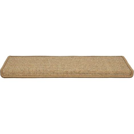 Treppenstufe – Sisal – 65 X 24 Cm – Mit Erhöhtem Rand Und Korkrücken – Ablösbarer Kleber – Für Den Innenbereich – 1 Stück