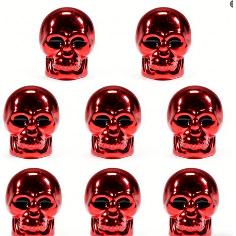 Reifenventilkappe – Totenkopfform – Abs Und Kupfer – Wasserdicht Und Rostfrei – Universelle Passform – 8 Stück