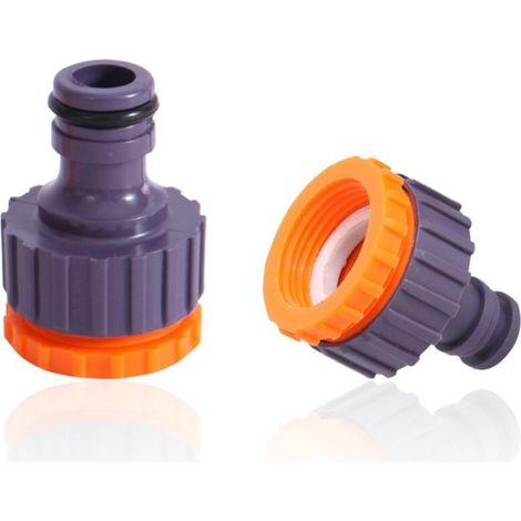 Gartenhahn-anschlussset – 3/4-zoll- Und 1/2-zoll-bsp-gewindeadapter 2-in-1 – Für Außenwasserhähne (außengewinde) – 9-teilig