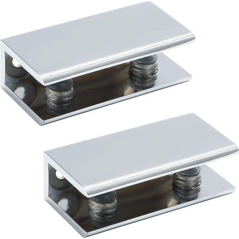 Glasablagehalterung – Polierter Edelstahl – Geeignet Für 8–12 Mm Glas – Maximale Belastung 15 Kg – Für Badezimmer, Weinkeller, Hotel – 2 Stück