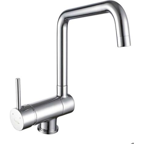 Küchenarmatur Mit Schwenkbarem, Klappbarem Auslauf – Einlochmontage – Verchromtes Messing – 220 Mm Auslaufhöhe – 1 Stück