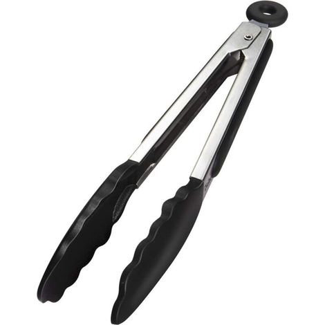Küchenzange – Edelstahl 18/10 – Rutschfest Mit Automatischer Verriegelung – Zum Grillen, Backen, Kochen Und Servieren – 2er-set