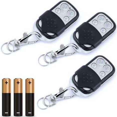 Torfernbedienung – 433,92 Mhz – Programmierbarer Festcode – Für Elektrische Garagentore Und Einfahrtstore – 3er-pack