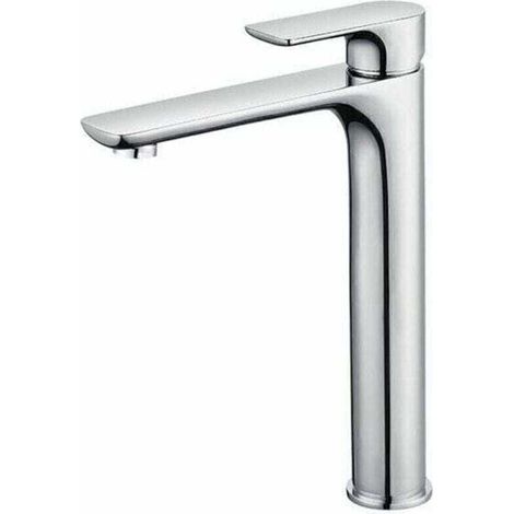 Waschtischarmatur – Hoher Auslauf 298 Mm – Messingkorpus – Verchromt – Durchflussmenge 9 L/min – Für Aufsatzwaschbecken – 1 Stück