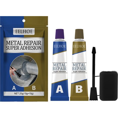Metallspachtel – Hitzebeständige Epoxidspachtelmasse – Für Stahl- Und Metallreparaturen – Industriequalität – Härtet In 5 Minuten Aus – 100 G
