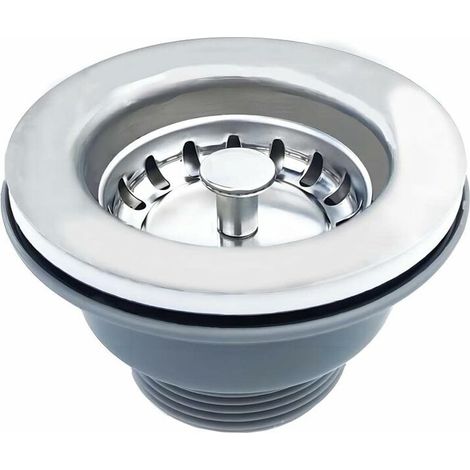 Ablaufstopfen Für Spülbecken – 110 Mm Siphon – Für Ältere Spülbecken Aus Emailliertem Stahl, Gusseisen Oder Edelstahl – Komplettset Mit Flexiblem Schlauch Und Dichtungen – 1 Stück