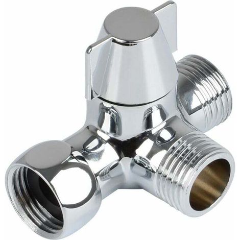 3-wege-duschumsteller – G1/2 12,7 Mm Gewinde – Verchromtes Messing – Für Duschsäule, Badewannen-/duscharmatur – 1 Stück