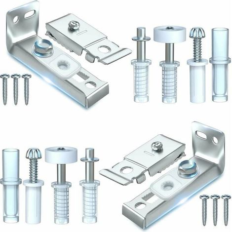 Reparaturset Für Falttüren – 3/8-zoll-drehpunkt Oben Und Unten – Obere Und Untere Stahlhalterungen – Für Faltschiebetüren Von Kleiderschränken – 2-teiliges Set