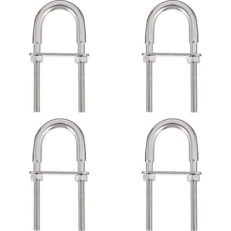 U-bügel – M6 X 90 Mm – Edelstahl 304 – Für Befestigungen An Schiffs-, Schlepp- Und Nautischen Ausrüstungen – 4er-pack