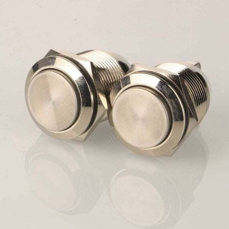 Drucktaster – 19 Mm – Schutzart Ip65 – 5 A – 12 V, 24 V, 125 V, 250 V – Edelstahl-schraubklemmen – Für Feuchträume – 1 Stück