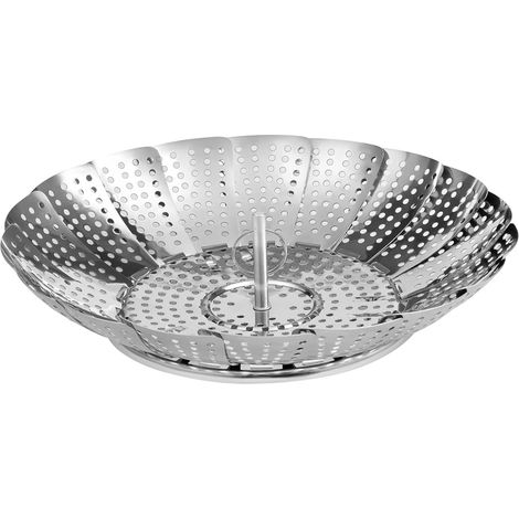 Verstellbarer Dampfeinsatz – Edelstahl – Für Herdplatte Und Topf – Durchmesser 15 Bis 27 Cm – 1 Stück