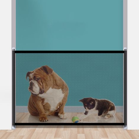 Haustiergitter – Faltbares Gitter Für Treppen Und Türen – Weiches Nylongewebe – Kein Bohren Erforderlich – 180 X 72 Cm