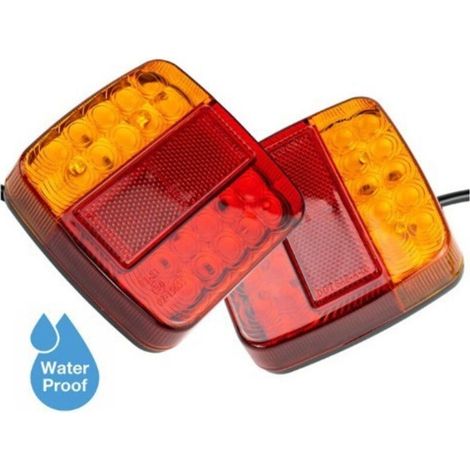 Led-rückleuchte – 12 V – 5-in-1 Mit Kennzeichenbeleuchtung – Wasserdicht – Für Anhänger – 2er-pack