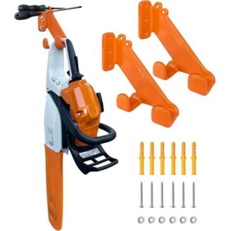 Kettensägenständer – Robuster Stahl – Maximale Traglast 68 Kg – Für Garage, Werkstatt, Garten – 2er-set