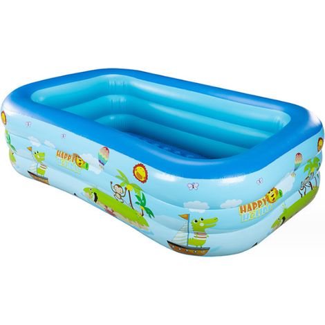 Aufblasbarer Pool – 120 X 90 X 45 Cm – Für Garten, Kinder Und Familie – Phthalatfreies Pvc – Verstärkter Luftpolsterboden – 1 Stück