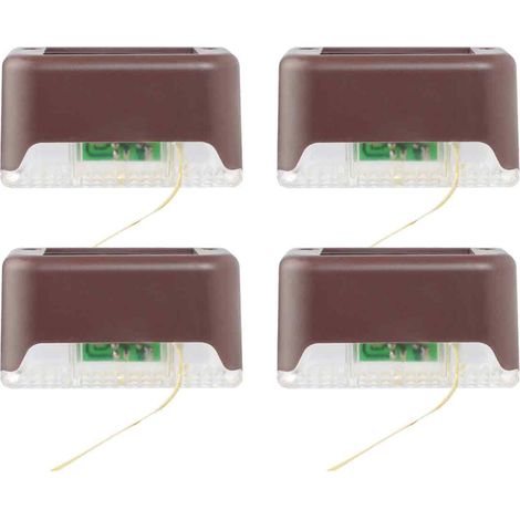 Solarleuchten Für Den Außenbereich – Ip65 Wasserdicht – Warmweiß – Für Zaun, Terrasse, Garten, Pool – 4er-pack