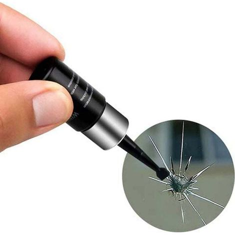 Windschutzscheiben-reparaturset – Nano-harz Für Verbundglas Im Auto – Repariert Risse Und Absplitterungen Bis Zu 25 Mm – 1 Stück