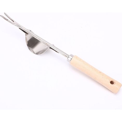 Unkrautstecher – Edelstahl – Für Lockeren Boden Und Zum Umpflanzen Von Setzlingen – 24 X 12 X 2,6 Cm – 1 Stück