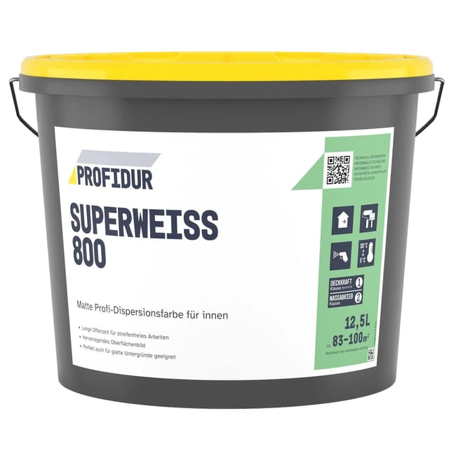 Profidur Superweiß 800 Dispersionsfarbe 12,5,