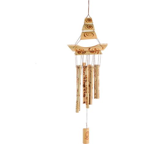 Windspiel Aus Bambus – 68 Cm – 8 Röhren – Tiefer Klang – Für Garten, Terrasse, Patio Und Innenbereich – 1 Stück